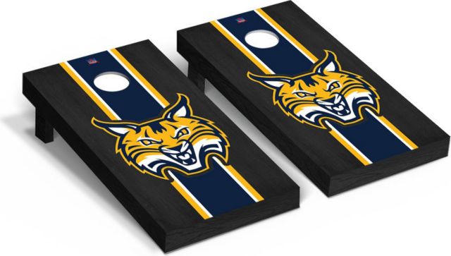 Quinnipiac Bobcats Regulation Cornhole Game Set Onyx Stained