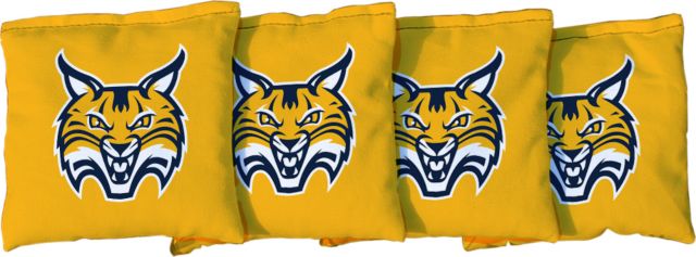 Quinnipiac Bobcats Regulation Cornhole Game Set Onyx Stained