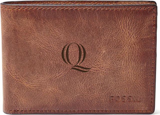 Fossil Leather Derrick Front Pocket Bifold - Brown - ONLINE ONLY