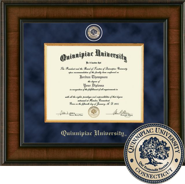 Quinnipiac College Presidential Diploma Frame. Bachelors. Church Hill Classic