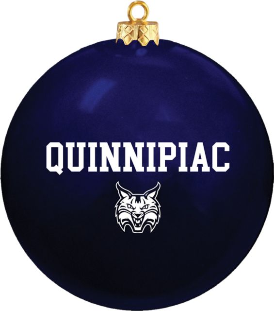 Quinnipiac University Bobcats Round Shatterproof Ornament