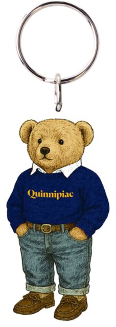 Quinnipiac University Teddy Bear Keychain