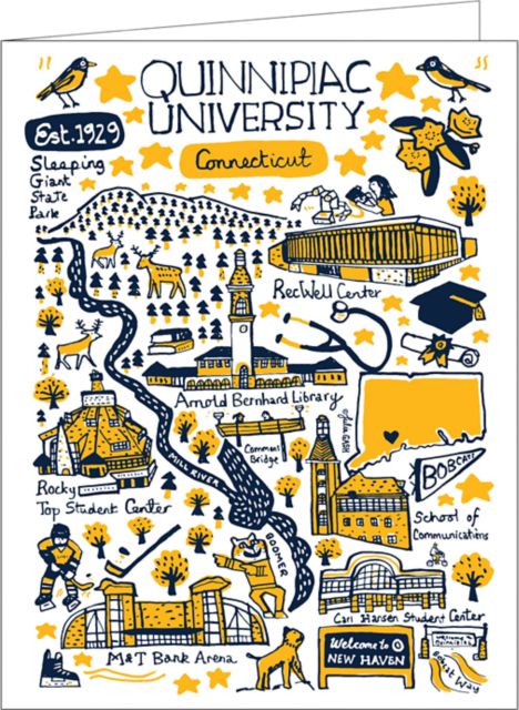 Quinnipiac University 10 Pack Notecards