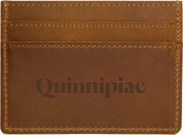 Quinnipiac University Leather Card Holder