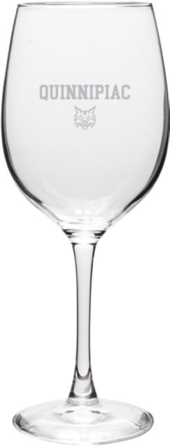 Quinnipiac University 16 Oz. Bobcats Wine Glass