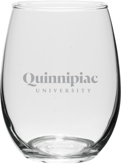 Quinnipiac University 15 Oz. Bobcats Wine Glass