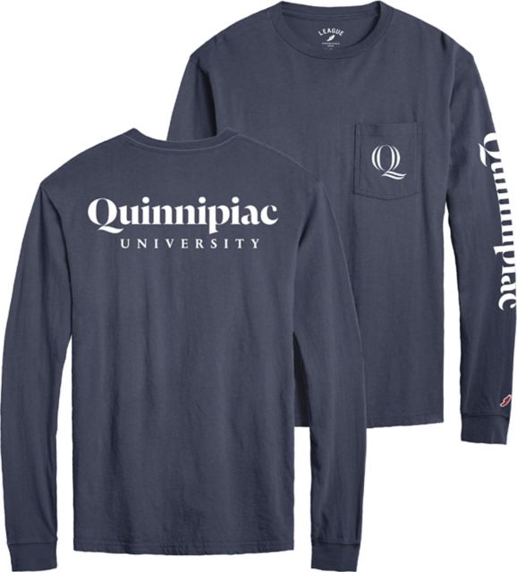 Quinnipiac University Vintage Washed Long Sleeve Pocket T-Shirt