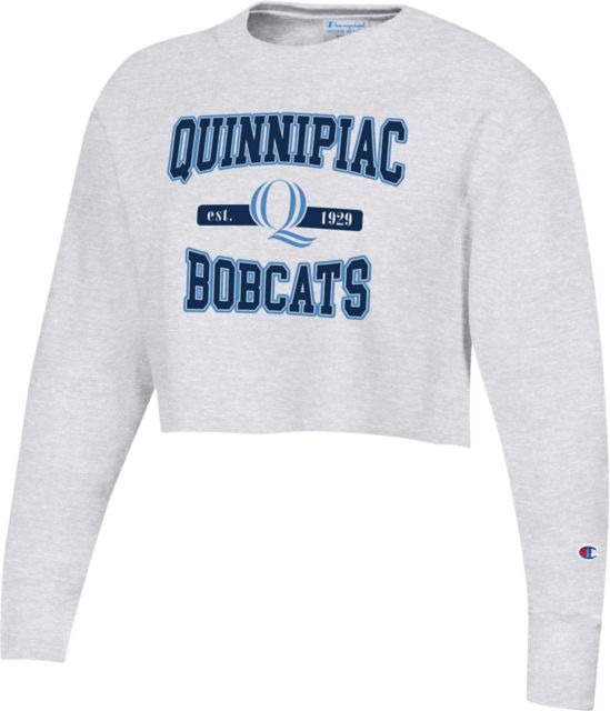 Quinnipiac University Women's Reverse Weave Crop Crewneck Sweatshirt