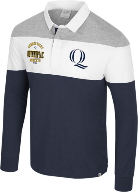 Quinnipiac University Bobcats Ground Floor Long Sleeve Rugby Polo