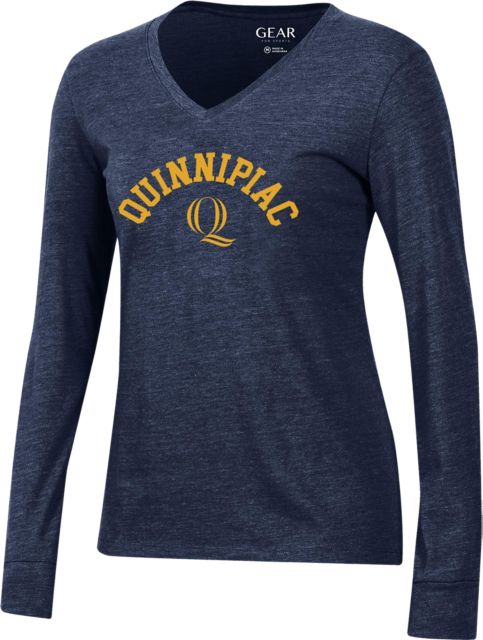Quinnipiac University Women's V-Neck Long Sleeve T-Shirt