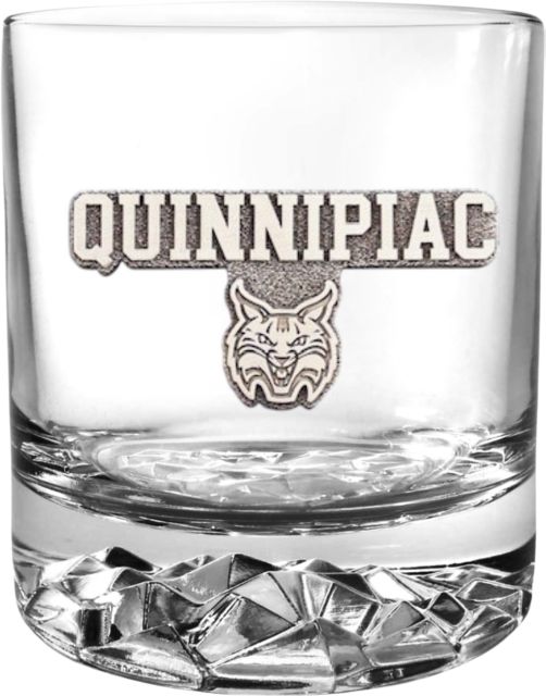 Quinnipiac University Bobcats Round Glass
