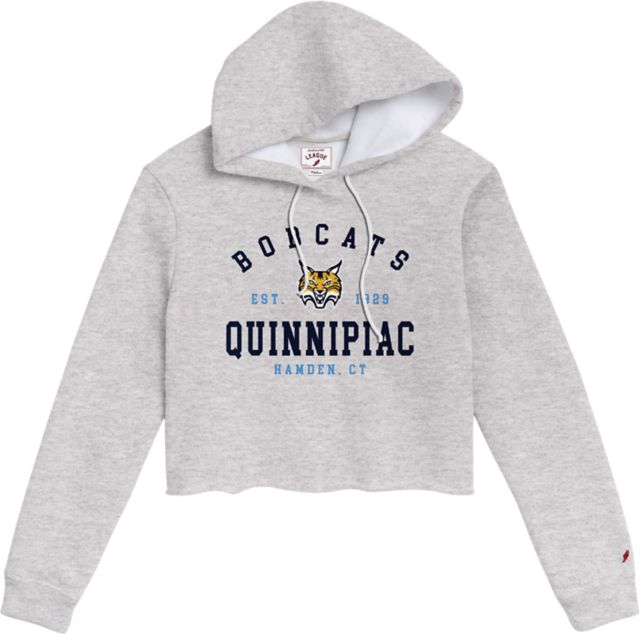 Quinnipiac University Bobcats Women's Cropped Hooded Sweatshirt - ONLINE ONLY