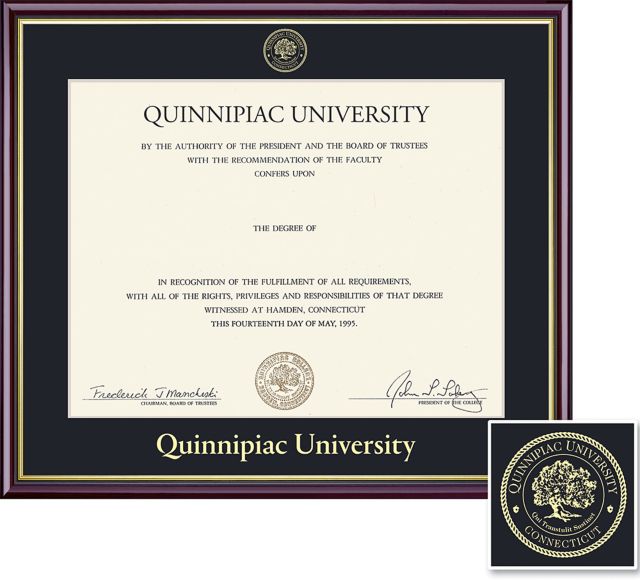 Quinnipiac University 8.5'' x 11'' Value Price Academic Diploma Frame