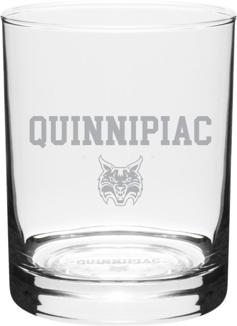 Quinnipiac University Bobcats 14 oz. Double Old Fashioned Glass