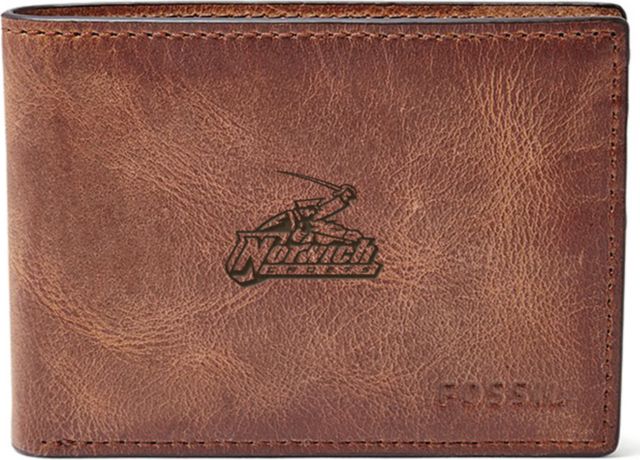 Fossil Leather Derrick Front Pocket Bifold - Brown - ONLINE ONLY