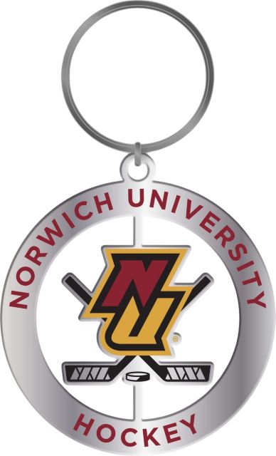 Norwich University Hockey Spinner Keychain