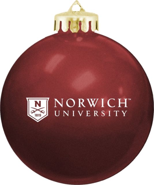 Norwich University Round Shatterproof Ornament