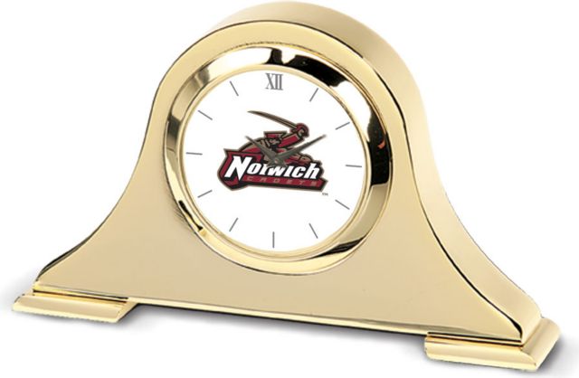 CSI Gold Napoleon Desk Clock With Colored Medallion - ONLINE ONLY