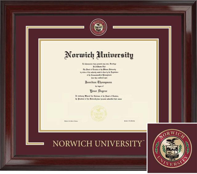 Norwich University 8.5x11 Diploma Frame