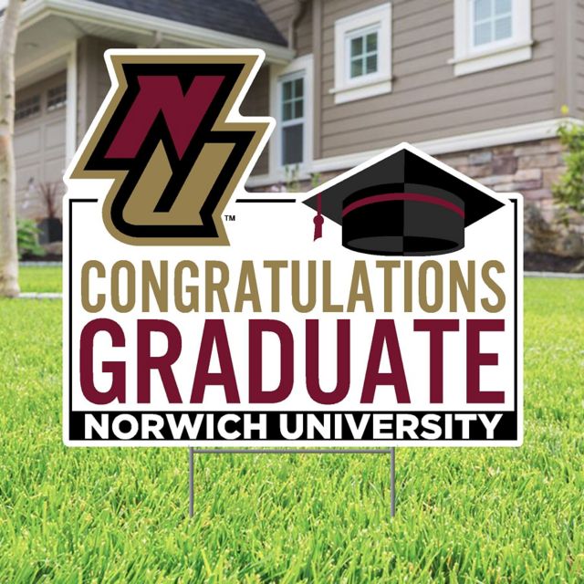 Norwich University Grad 22 x 19 Lawn Sign