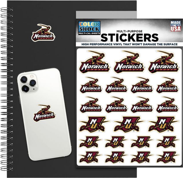 Norwich University Sticker Sheet