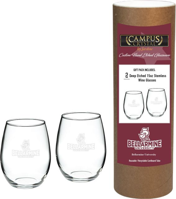 Bellarmine University 15 oz. Stemless Wine Glass