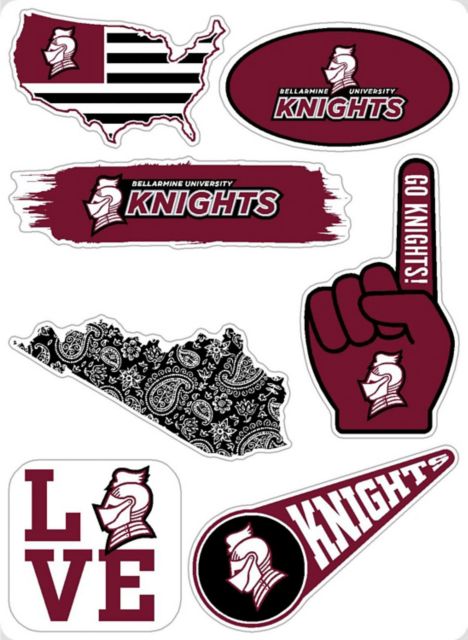 Bellarmine University 7.5'' x 7.5'' Sticker Sheet