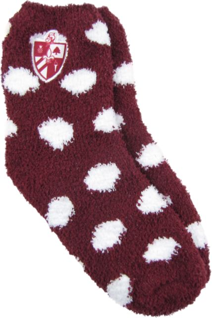 Bellarmine University Fuzzy Dot Socks