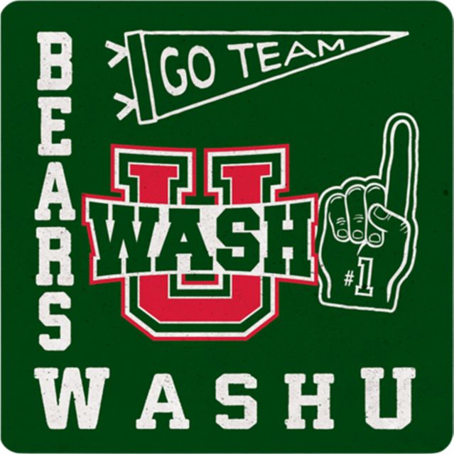 Washington University Bears 4" x 4" Coaster