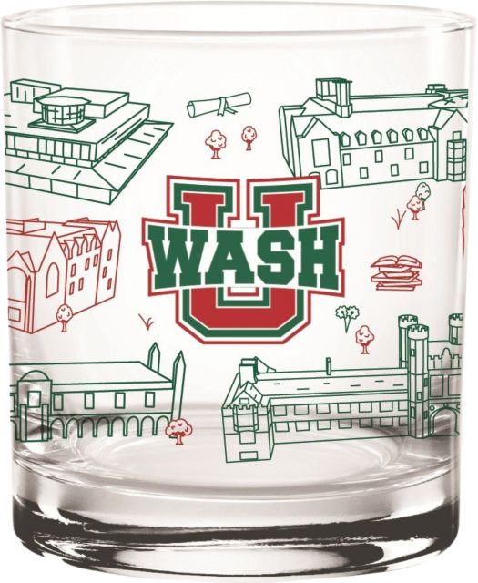 Washington University 14 oz. Rock Glass
