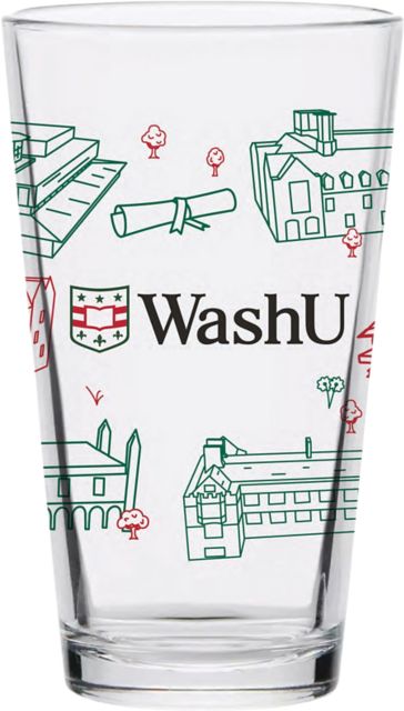 Washington University 16 oz. Pint Glass