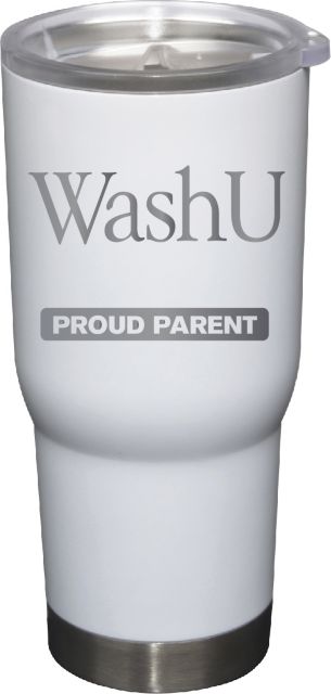 22 oz White Stainless Steel Tumbler Proud Parent