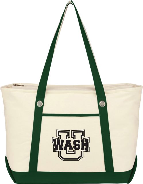 Washington University Bears Canvas Zipper Tote Bag