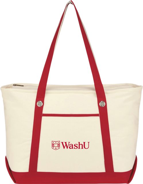 Washington University Canvas Zippered Tote Bag