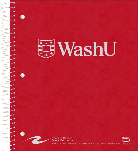 Washington University 5 Subject Notebook 200-Sheet
