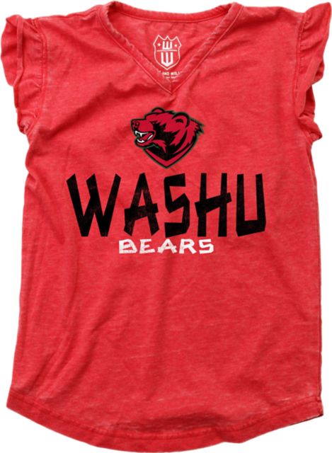 Washington University Bears Toddler Girls Ruffle Short Sleeve T-Shirt