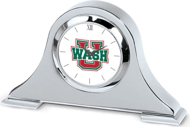 CSI Silver Napoleon Desk Clock With Colored Medallion - ONLINE ONLY