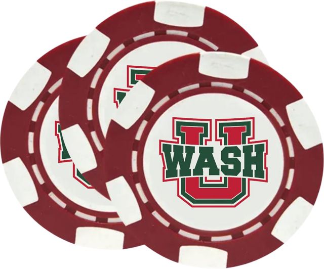 Washington University Bears Chip Golf Ball Marker 3-Pack