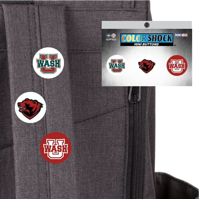 Washington University Bears Mini Button - 3 Pack