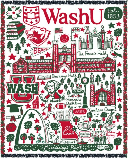 Washington University Julia Gash Tapestry Blanket