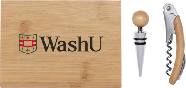 Washington University Bamboo Wine Tool Set