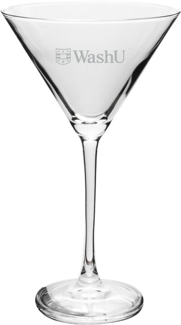 Washington University 10 oz Martini Glass