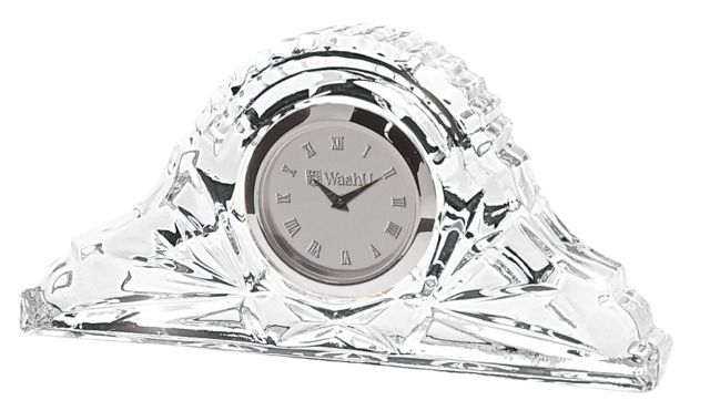 Washington University 4.5" x 2.5" Crystal Table Clock