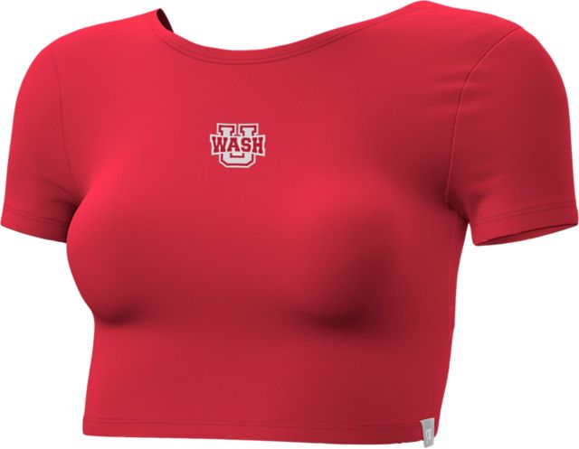 Washington University Women's Twist Back Crop Short Sleeve T-Shirt