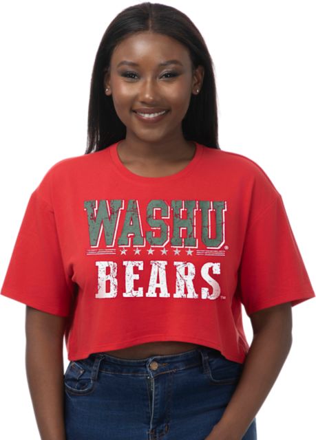 Washington University Bears Women's Boxy Crop Short Sleeve T-Shirt