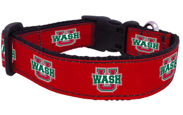 WashU (COLLEGIATE BLOCK FONT) Dog Collar