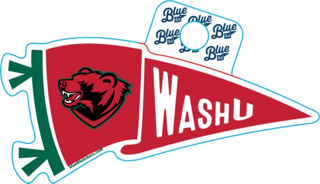 Washington University Bears Full Size Pennant Sticker