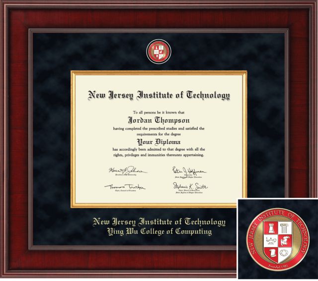 Church Hill Classics Presidential Diploma Frame. Ying Wu College of Computing - ONLINE ONLY