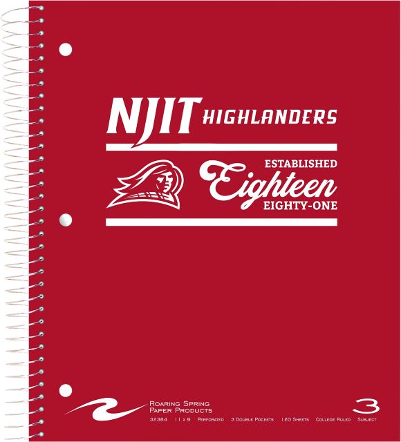 New Jersey Institute of Technology 120 Sheet Notebook