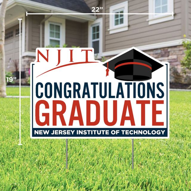 New Jersey Institute of Technology Grad 22 x 19 Lawn Sign